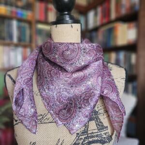 Wyoming Traders Silk Scarf 34" Paisley Wild Rag Bandana Wrap Western Cowboy